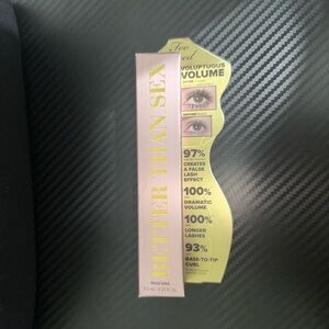 Too Faced Better Than Sex Mascara- Original Deep Black Full Size 8.0 mL